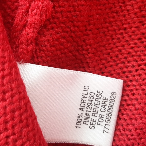 Candies Red Acrylic tunic style sweater - Picture 10 of 13